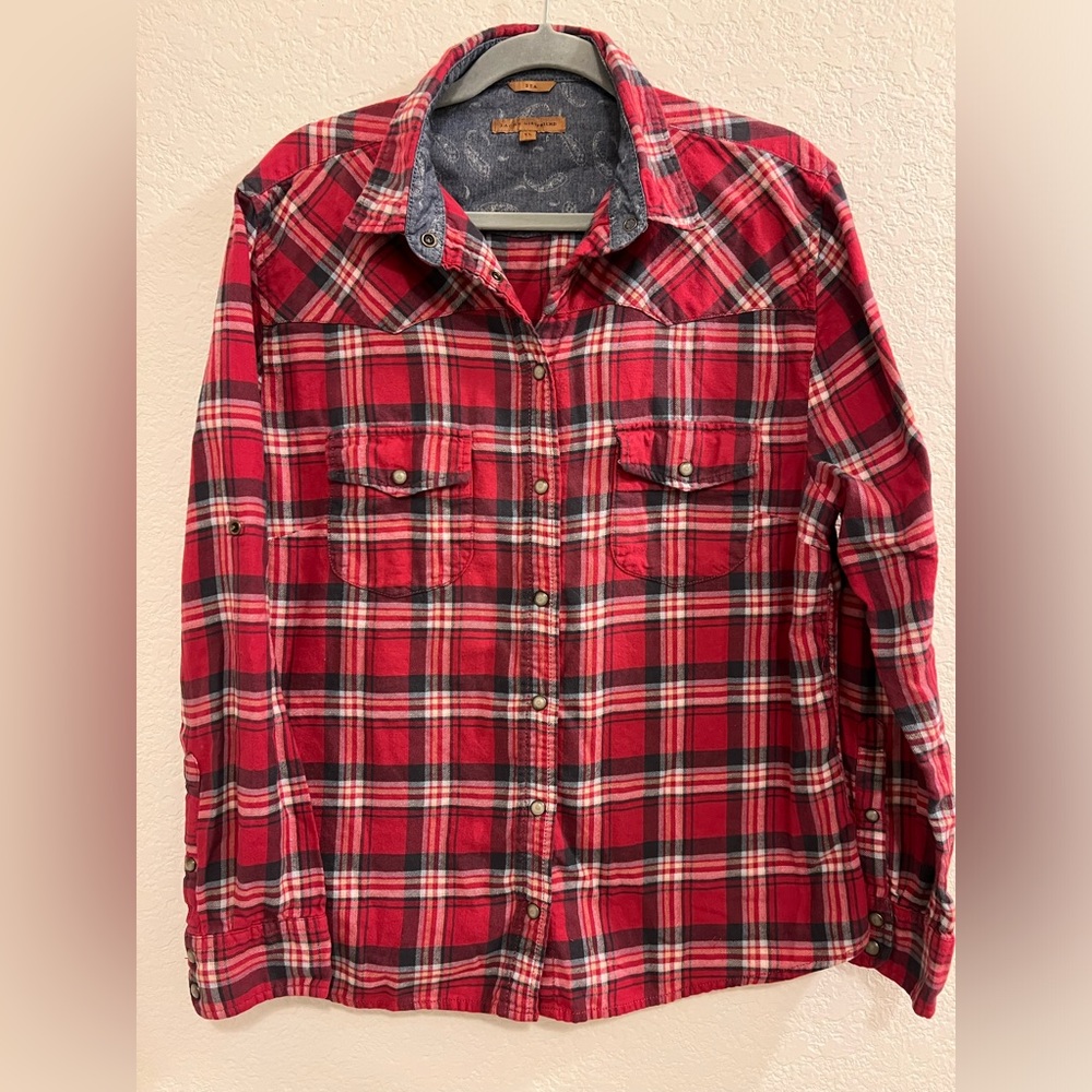 Jack’s Girlfriend Red Plaid Snap Shirt